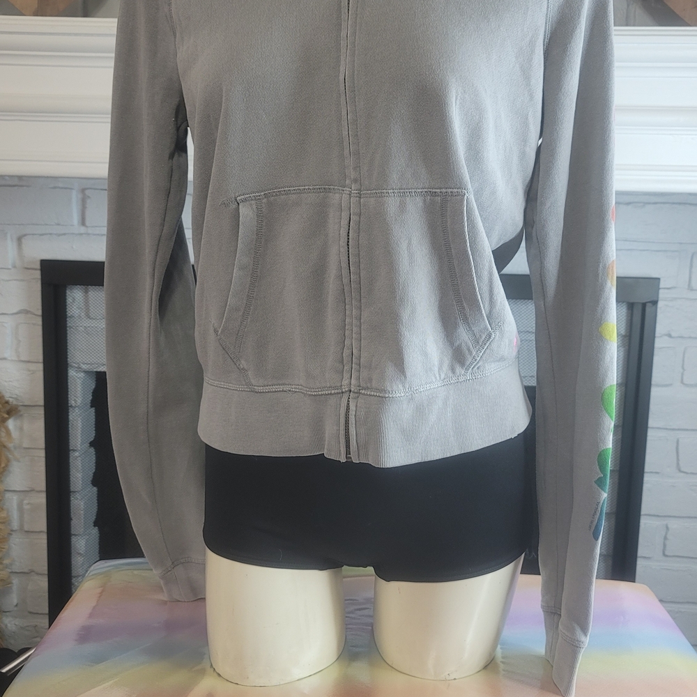 Victoria's Secret Pink Rare Gray Hoodie Jacket Vintage